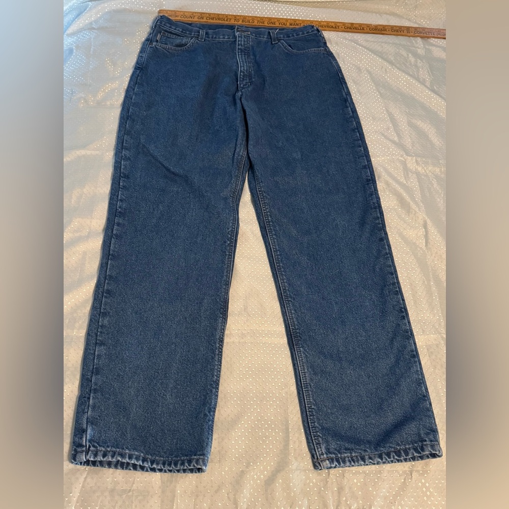 Carhartt B172-DST 40x34(40x33.5 actual)Men's Flannel Lined Relaxed Fit Jeans
